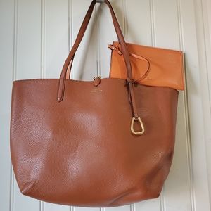 Ralph Lauren Reversible Tote with zipper clutch